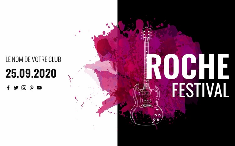 Festival de musique rock Créateur de site Web HTML