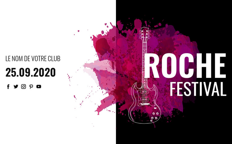 Festival de musique rock Modèle de site Web
