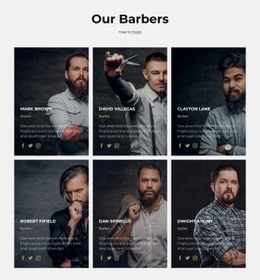 Our Barbers - Custom Homepage Design