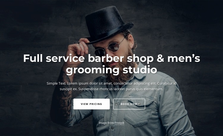 Full service grooming studio Homepage Design