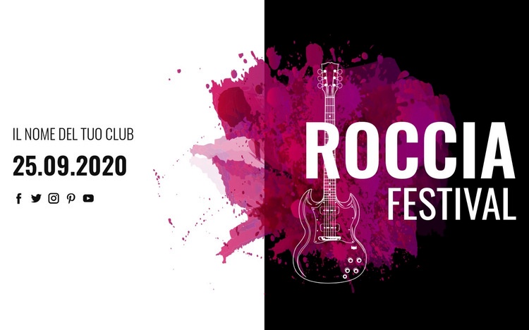 Festival di musica rock Modelli di Website Builder