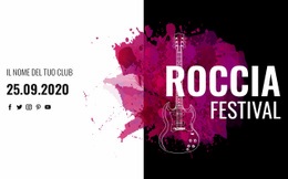 Festival Di Musica Rock Un Modello Di Pagina