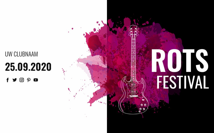 Rock muziekfestival Joomla-sjabloon