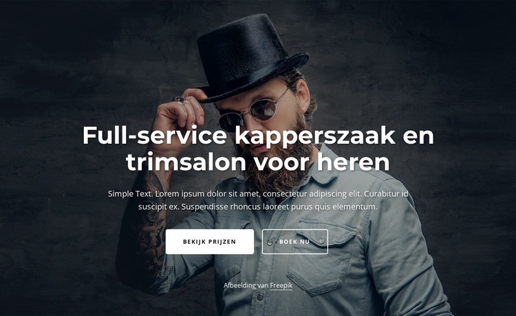 Full-service trimstudio Sjabloon voor één pagina