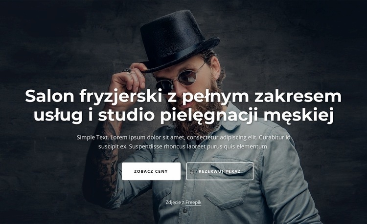 Studio fryzjerskie z pełnym zakresem usług Szablony do tworzenia witryn internetowych