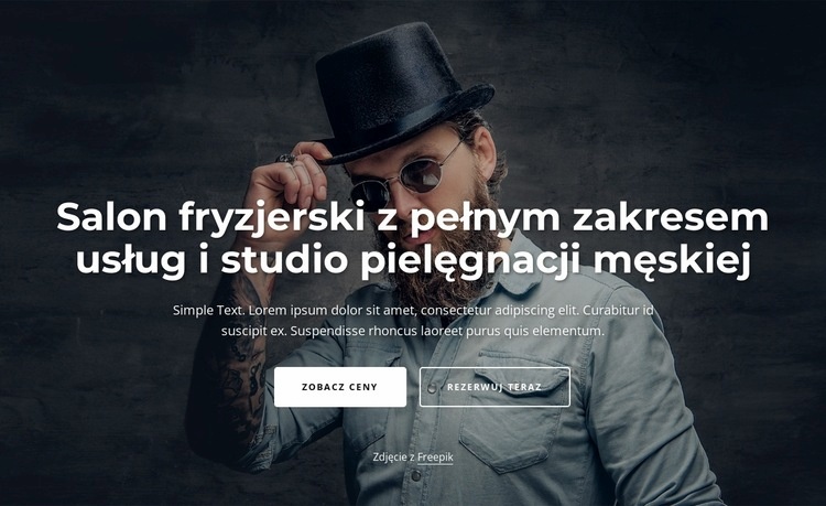 Studio fryzjerskie z pełnym zakresem usług Projekt strony internetowej