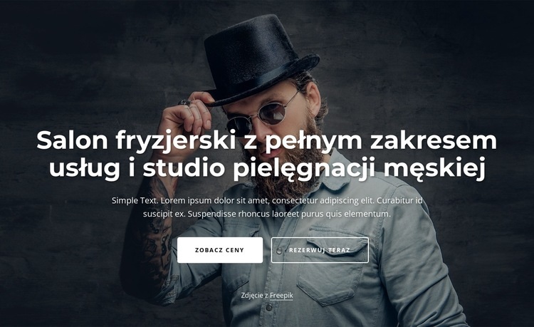 Studio fryzjerskie z pełnym zakresem usług Szablon HTML5