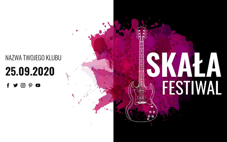 Festiwal muzyki rockowej Szablon witryny sieci Web