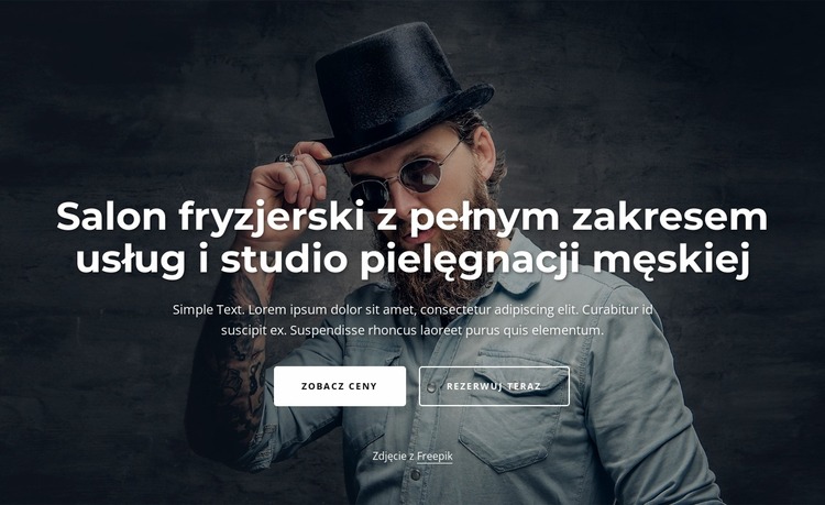 Studio fryzjerskie z pełnym zakresem usług Szablon Joomla