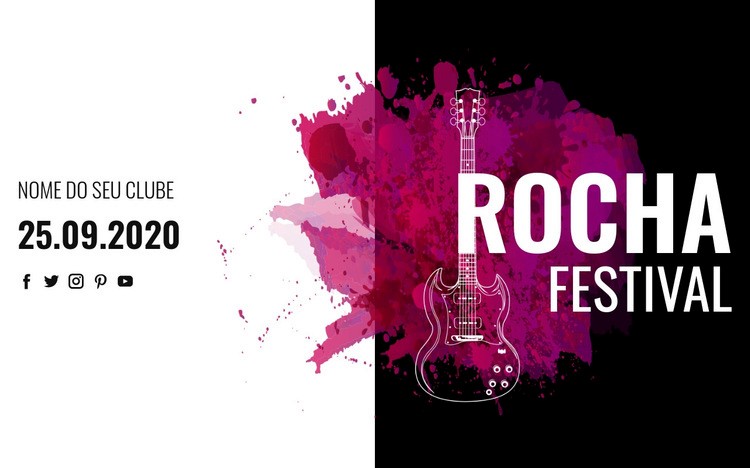 Festival de música rock Construtor de sites HTML