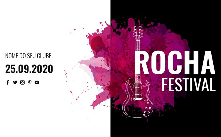Festival de música rock Maquete do site
