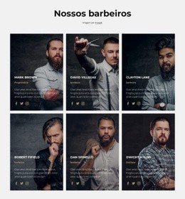 Nossos Barbeiros - Modelo De Site De Página Única