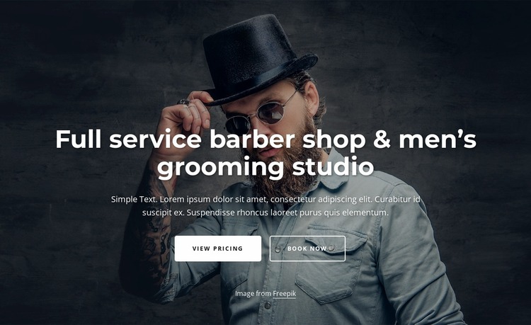 Full service grooming studio Website Mockup