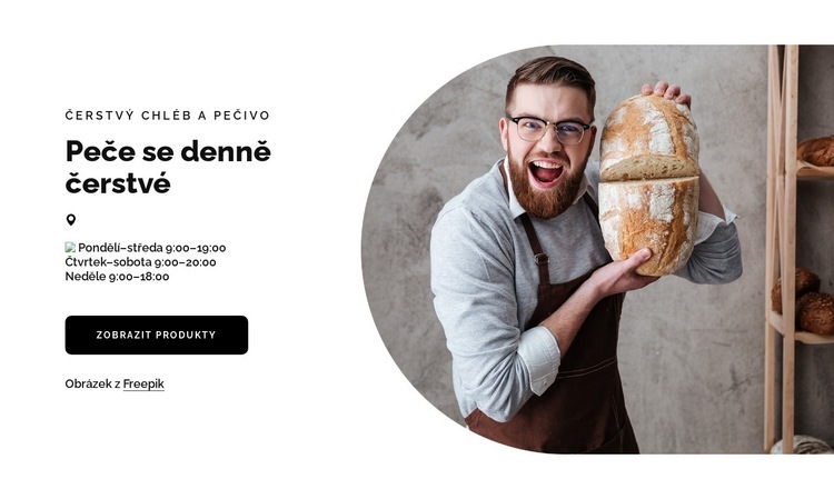 Skutečný chléb, tradiční dovednosti Šablona webové stránky