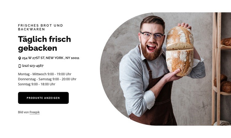 Echtes Brot, traditionelle Fertigkeiten Website Builder-Vorlagen