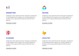 Funktionen Mit Farbigen Symbolen Professionelles WordPress-Theme