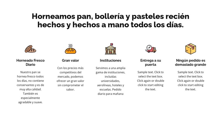 Horneamos pan fresco y pasteles. Plantilla CSS