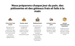 Nous Préparons Du Pain Frais Et Des Gâteaux - HTML Site Builder