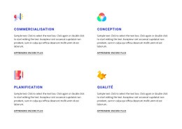 Page De Destination Polyvalente Pour Fonctionnalités Avec Icônes Colorées