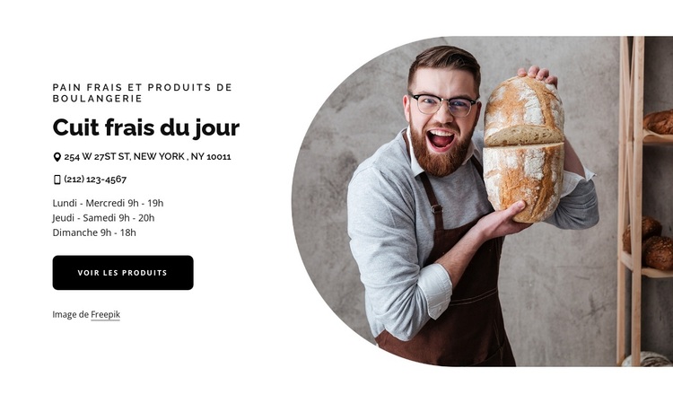 Vrai Pain, savoir-faire traditionnels Thème WordPress