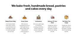 We Bake Fresh Bread And Cakes - HTML Site Builder