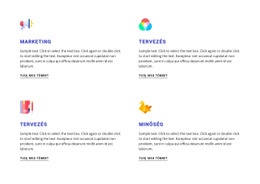 Jellemzők Színes Ikonokkal - Ingyenes HTML-Sablon