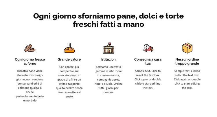 Sforniamo pane e dolci freschi Costruttore di siti web HTML