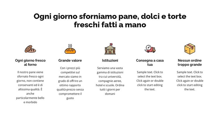 Sforniamo pane e dolci freschi Modelli di Website Builder