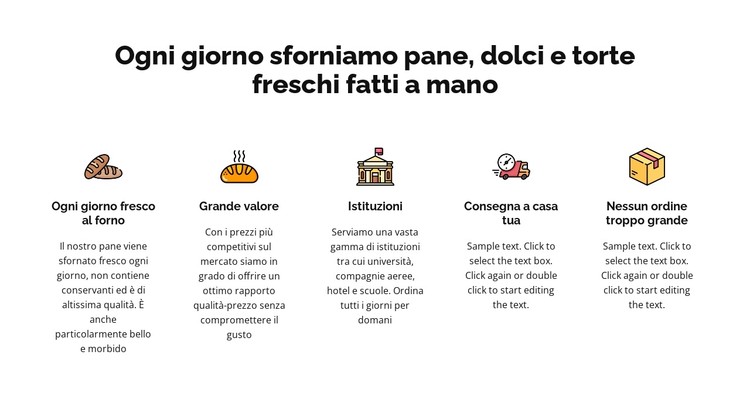 Sforniamo pane e dolci freschi Modello CSS