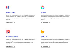 Splendido Modello HTML5 Per Funzionalità Con Icone Colorate