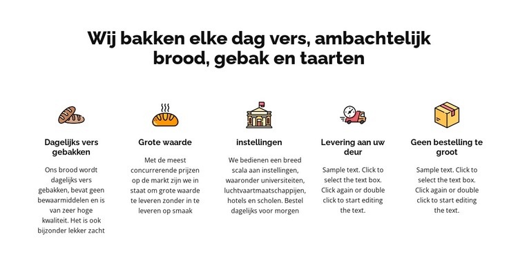 Wij bakken vers brood en gebak Sjabloon voor één pagina