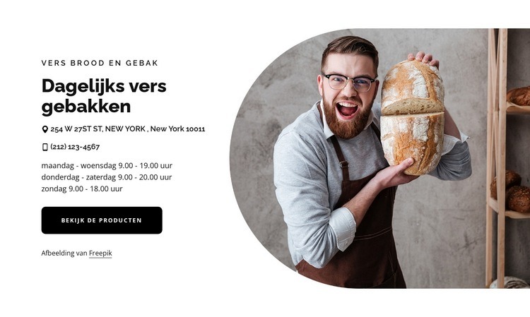 Echt brood, traditionele vaardigheden Website Builder-sjablonen