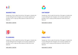 Functies Met Gekleurde Pictogrammen Gratis CSS-Websitesjabloon