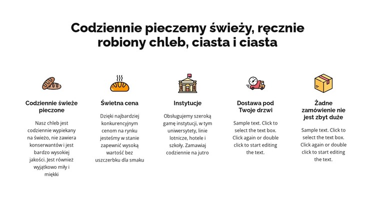 Pieczemy świeże pieczywo i ciasta Szablon HTML