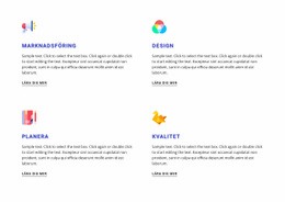Funktioner Med Färgade Ikoner - Skapa Vackra Mallar