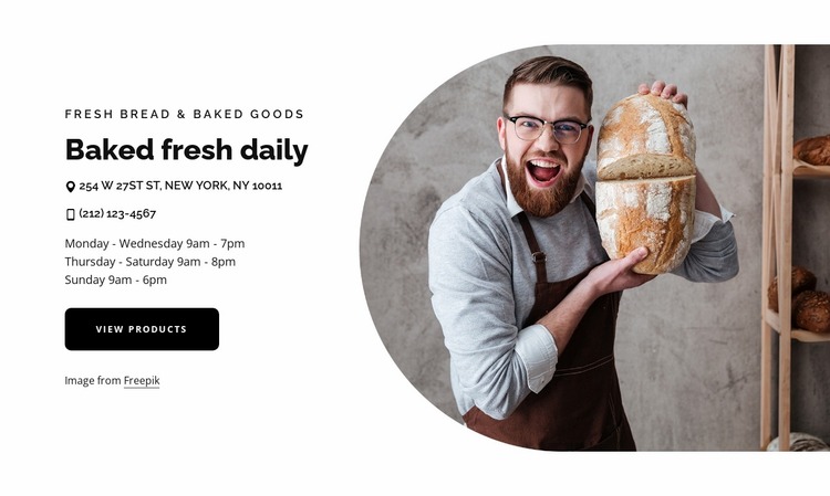 Real Bread, traditional skills Website Mockup