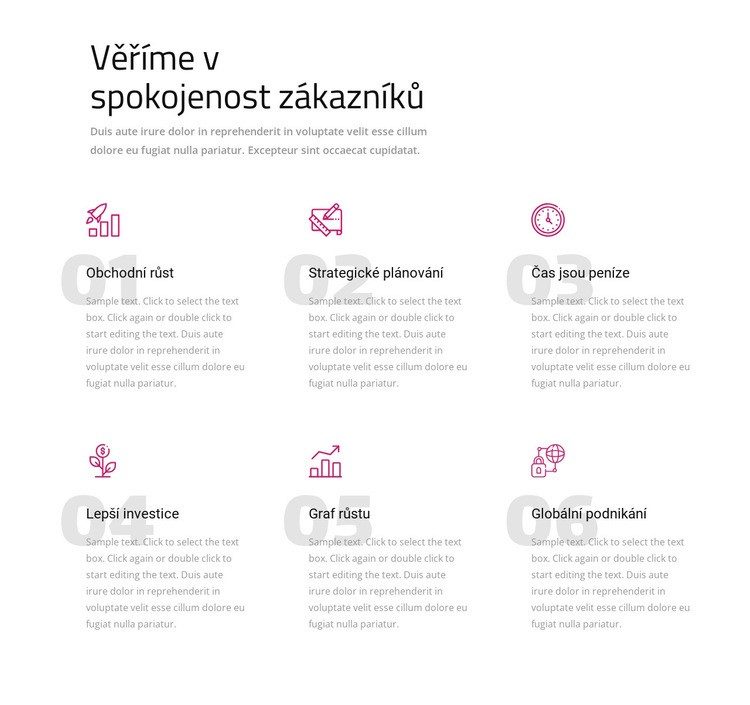 Věříme ve spokojenost zákazníků Šablona CSS