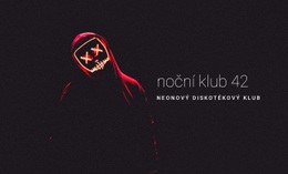 Neonový Noční Klub – Jednoduchá Šablona Webu