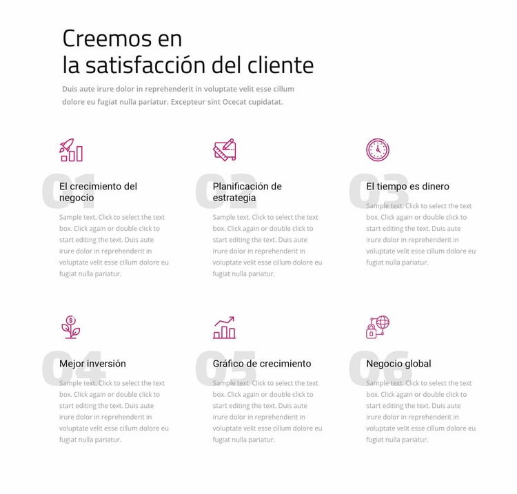 Creemos en la satisfacción del cliente Plantilla HTML5