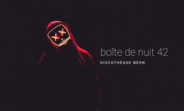 Boîte De Nuit Néon - Modèle HTML5 Réactif