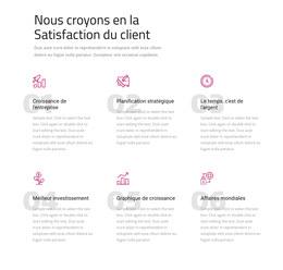 Nous Croyons En La Satisfaction Du Client - Modèle De Page Web