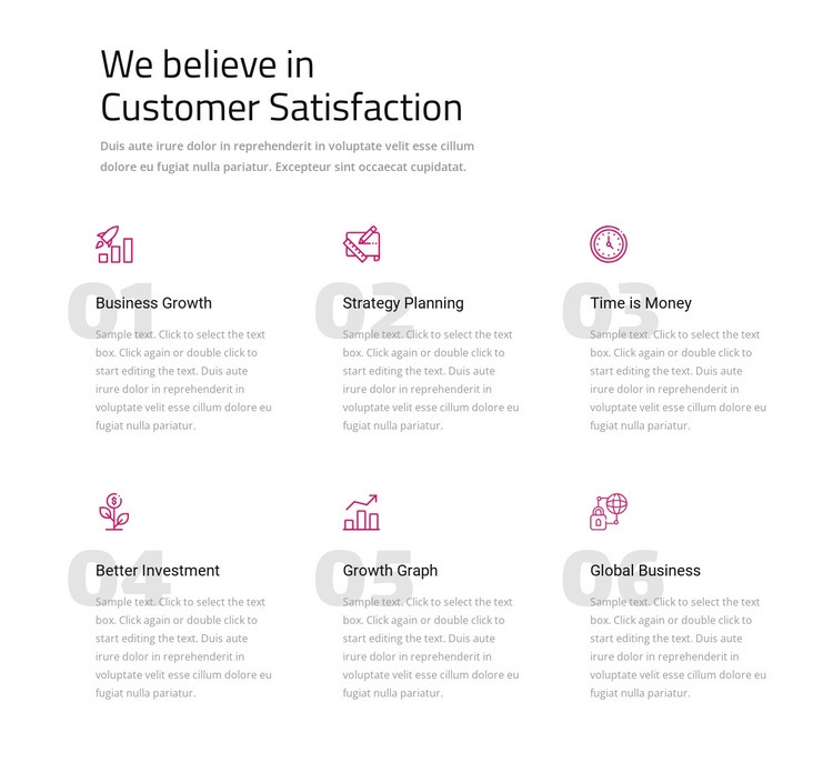 We believe in customer satisfaction Homepage Design