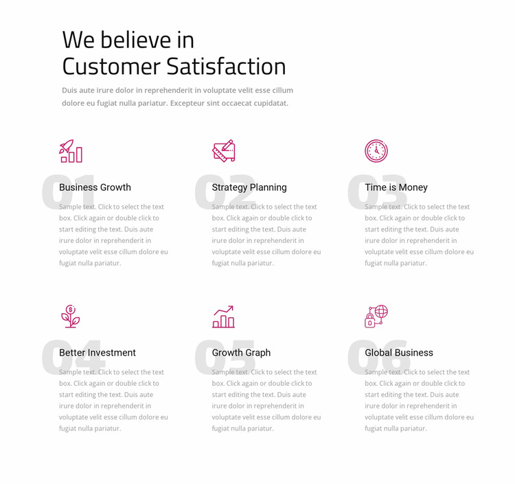 We believe in customer satisfaction Html Website Builder