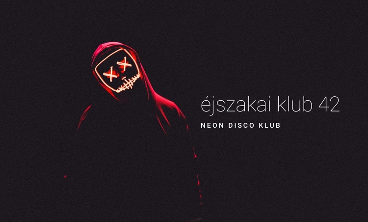 Neon éjszakai klub CSS sablon