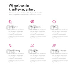 Wij Geloven In Klanttevredenheid - Webpaginasjabloon