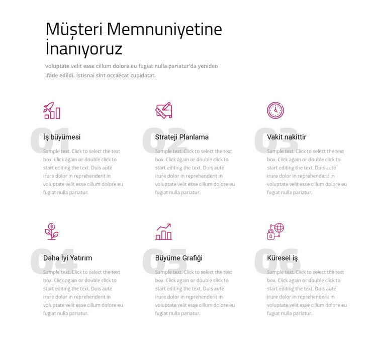 Müşteri memnuniyetine inanıyoruz Açılış sayfası