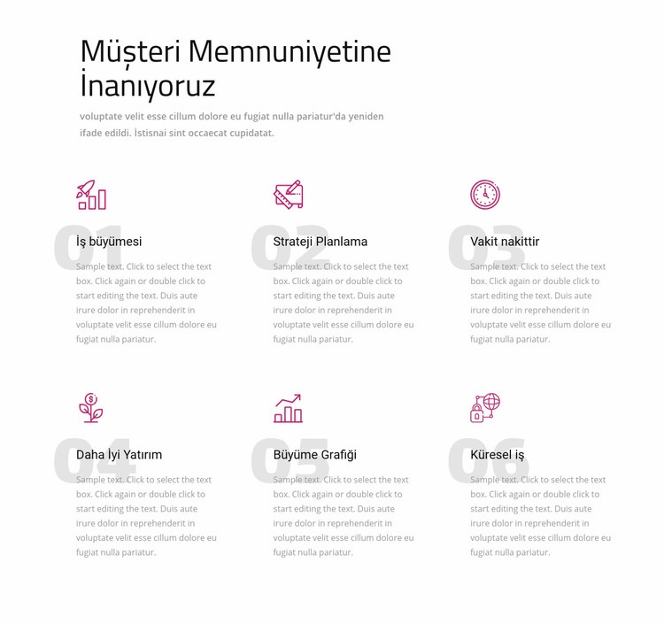 Müşteri memnuniyetine inanıyoruz HTML5 Şablonu