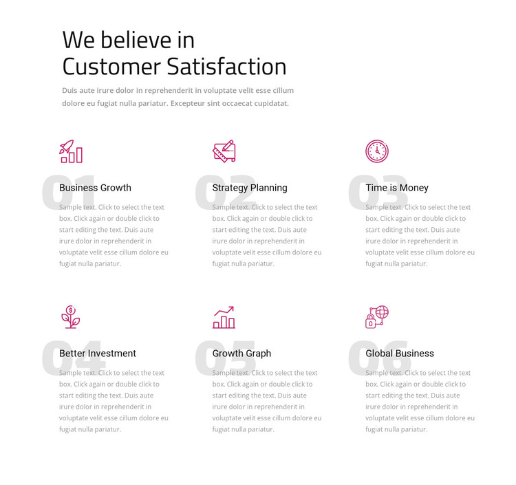 We believe in customer satisfaction Web Design