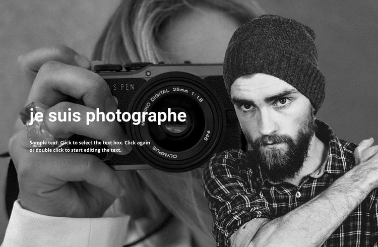 Photographe et son travail Modèle d'une page