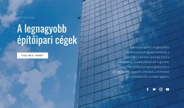 A Legnagyobb Építőipari Cégek - Drag & Drop WordPress Téma